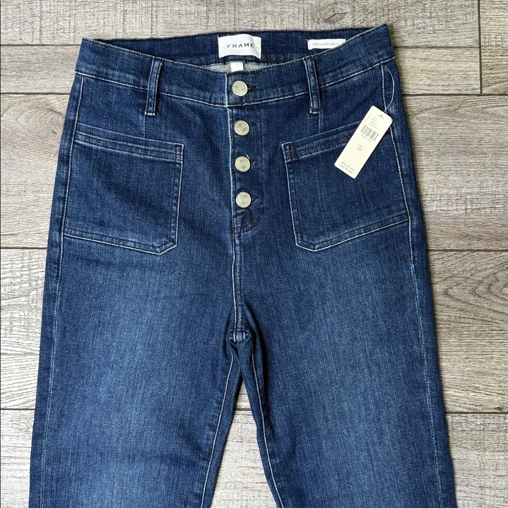 Frame Le Crop Mini Crop Mini Boot  Denim Jeans - Picture 4 of 12
